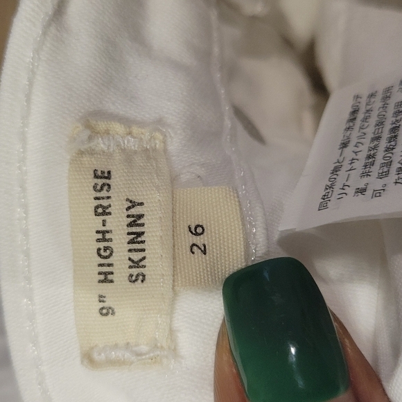 Madewell 9" Mid-Rise Skinny Jeans in Pure White size 26 - Picture 6 of 11
